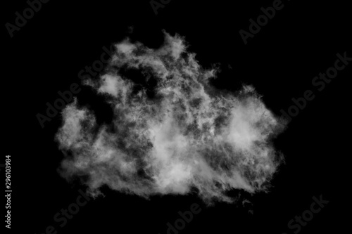 Textured cloud,Abstract black,isolated on black background