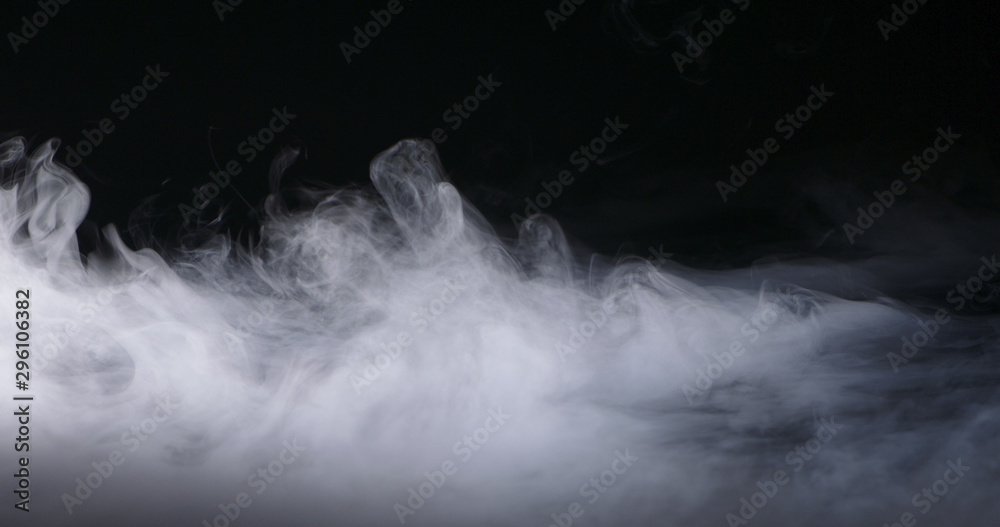 Realistic dry ice smoke clouds fog overlay perfect for compositing into your shots. Simply drop it in and change its blending mode to screen or add. - obrazy, fototapety, plakaty 