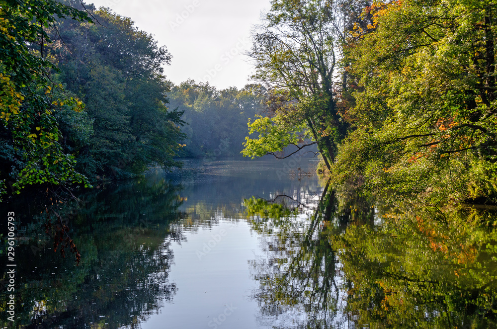 Pond in the palace garden of Laxenburg