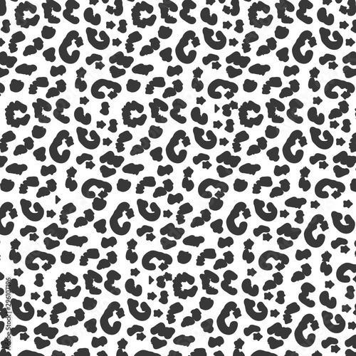 black and white leopard background. Stock Vector illustration