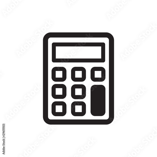 calculator icon in trendy flat design