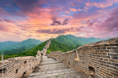Fotografia, Obraz Great Wall of China at the Jinshanling section.