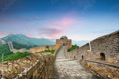 Canvas Print Great Wall of China at the Jinshanling section.