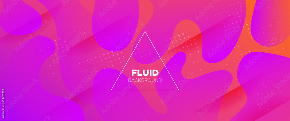 3d Fluid Background. Light Gradient Brochure. 