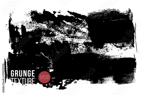 Vector big textured hand painted stain. Monochrome ink painted backdrop. One color grungy background.