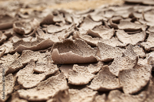 background with texture of earth and sand covered with cracks and faults from drought