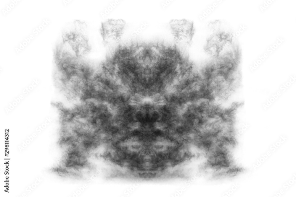 Textured Smoke,Abstract black,isolated on white background