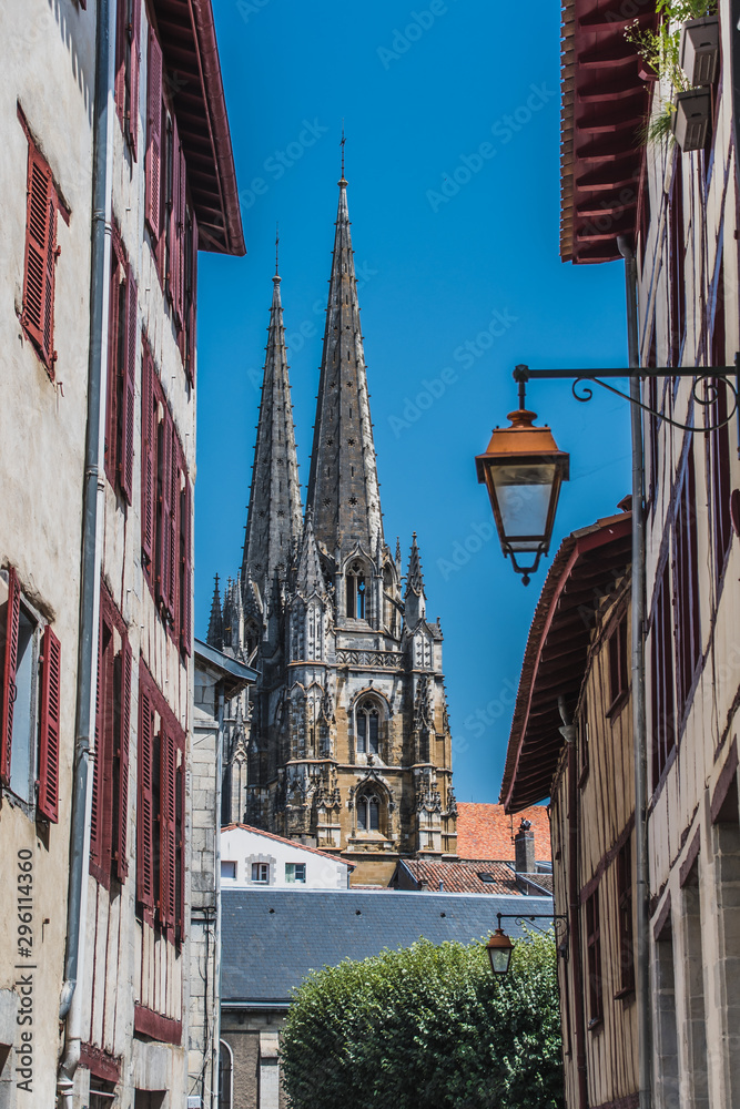 St Mary's Gothic Cathedral in the center of Bayonne, France
