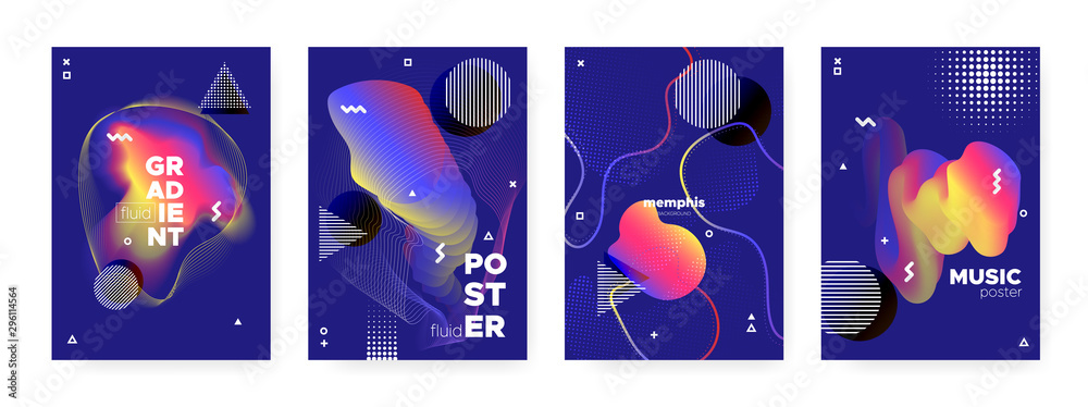 Flow Memphis Gradient. Graphic Hipster Cover. Red Flow Memphis Gradient. Graphic Hipster Cover. Red