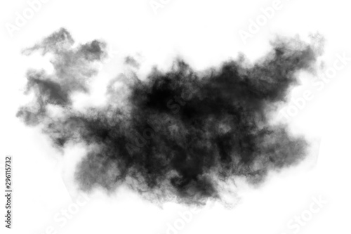 Textured Smoke,Abstract black,isolated on white background © sirawut