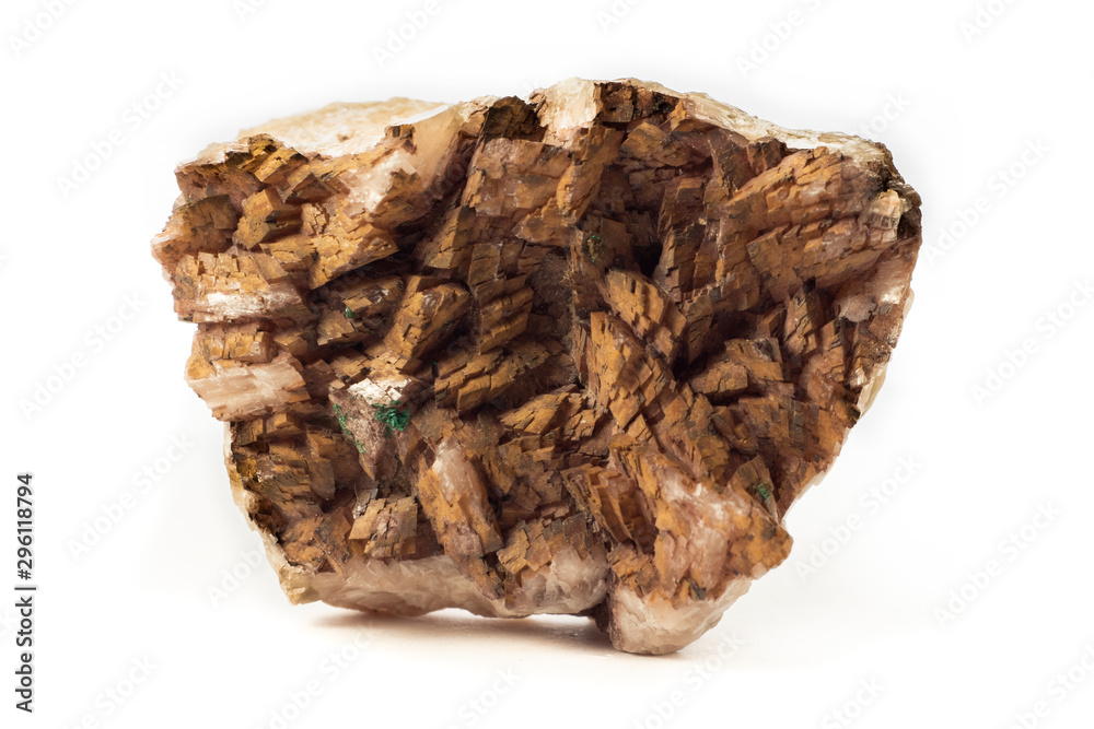 Rock of siderite mineral from Spain isolated on a pure white background Rock of siderite mineral from Spain isolated on a pure white background
