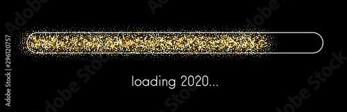 Loading 2020 New Year creative festive banner.