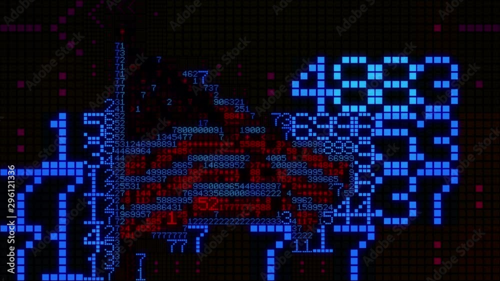 Digitale Nation 04 - USA-Flagge mit Zahlen