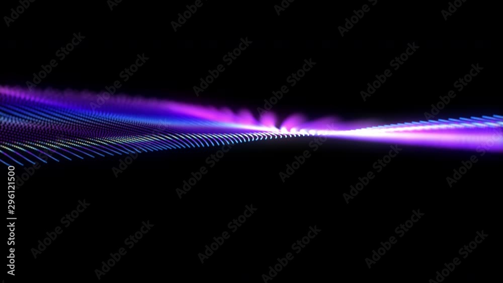 4K video. Lines abstract. Looped animation. Wave pattern. Dotted lines ...