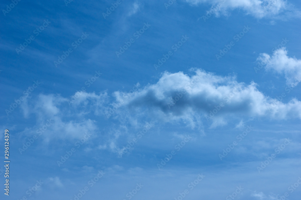 Blue sky with thin clouds