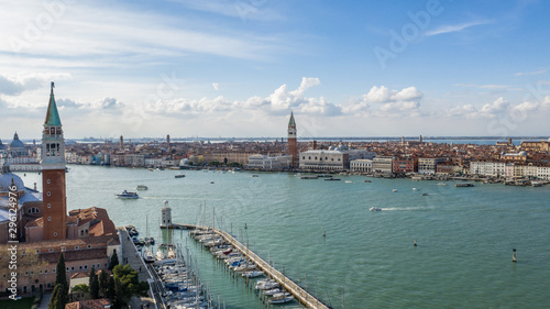 Photography view over the skyline of Venice Italy