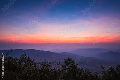 Aerial view, landscape from the top of mountain