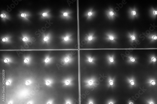 light bulbs at grand central station New York city black and white image