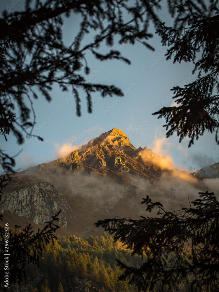 Fototapeta premium alps mountains clouds autumn 