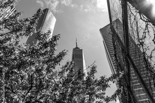 abstract architecture photography in New York city black and white image