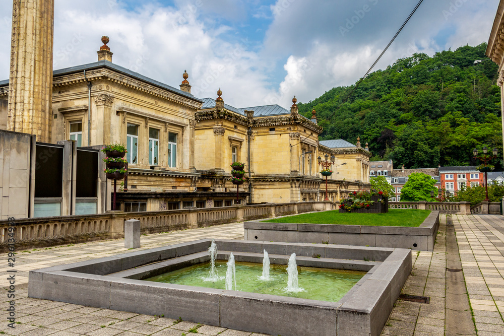 Obraz premium Beautiful Spa, Belgium cityscape with the buildings of the Baths and the Casino