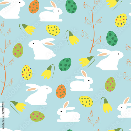 Happy easter. Seamless vector pattern.