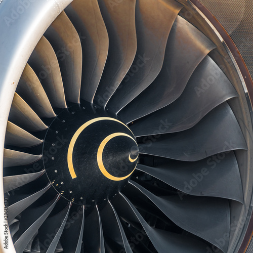 The turbine engine of a passenger plane
