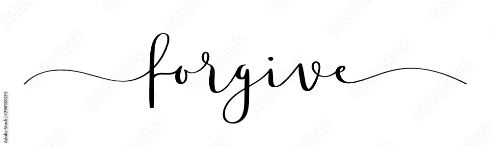 FORGIVE vector brush calligraphy banner