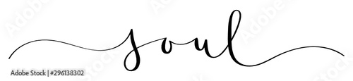SOUL vector brush calligraphy banner