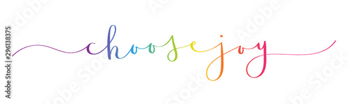 CHOOSE JOY vector brush calligraphy banner