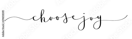 CHOOSE JOY vector brush calligraphy banner