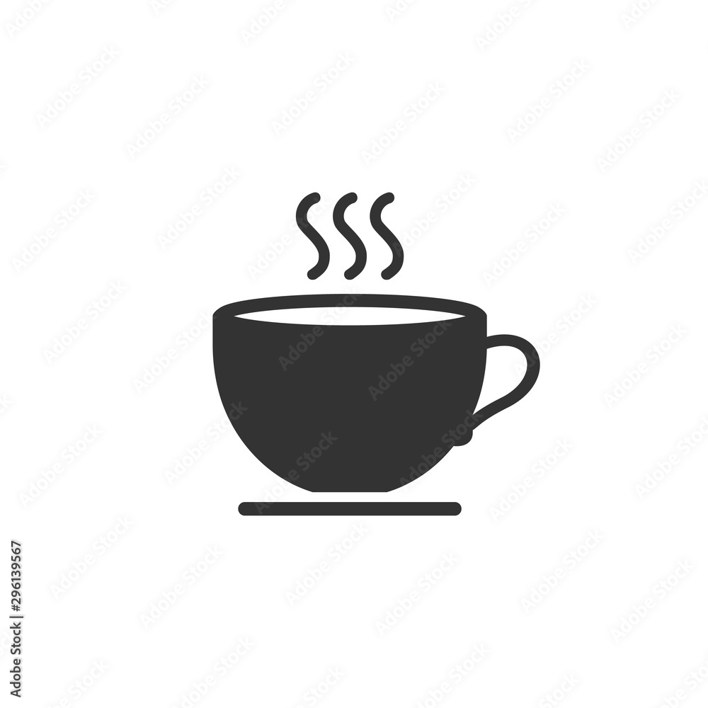 Stockvector Cup of coffee. Coffee cup icon template black color