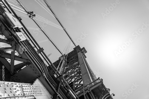 Manhattan bridge New York city black and white photography, beautiful bridges of America New York