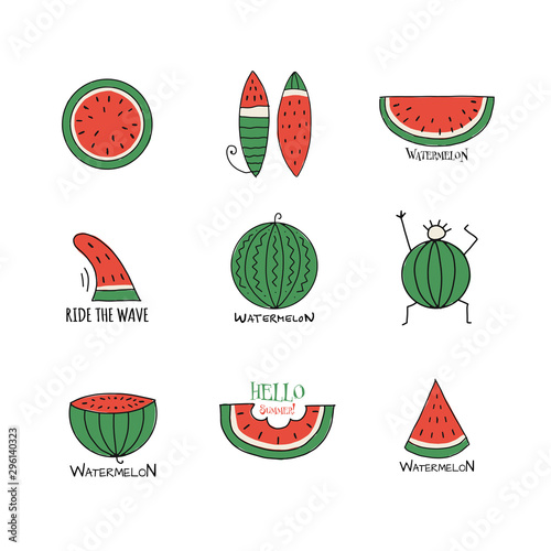 Watermelon collection, background for your design