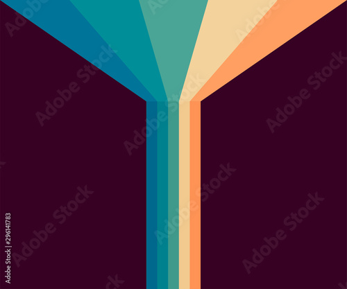 70s, 1970 abstract vector stock retro lines background. Vector illustration.