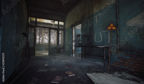 Chernobyl abandoned building