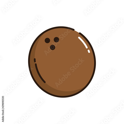 Isolated coconut icon fill vector design