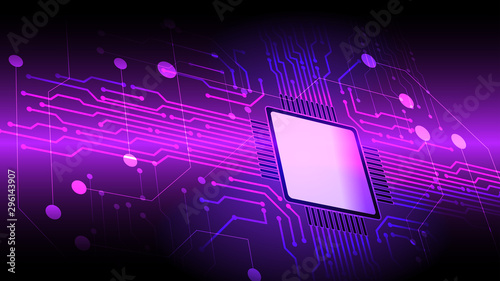 Abstract computer microprocessor circuit board vector background. EPS 10.