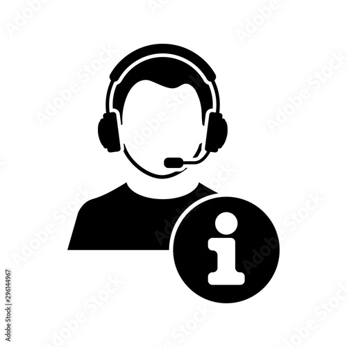 Information Icon Gimmick Vector Template Black White