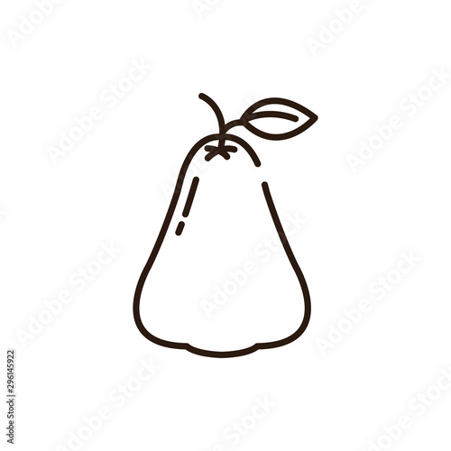 Isolated wax apple icon line vector design