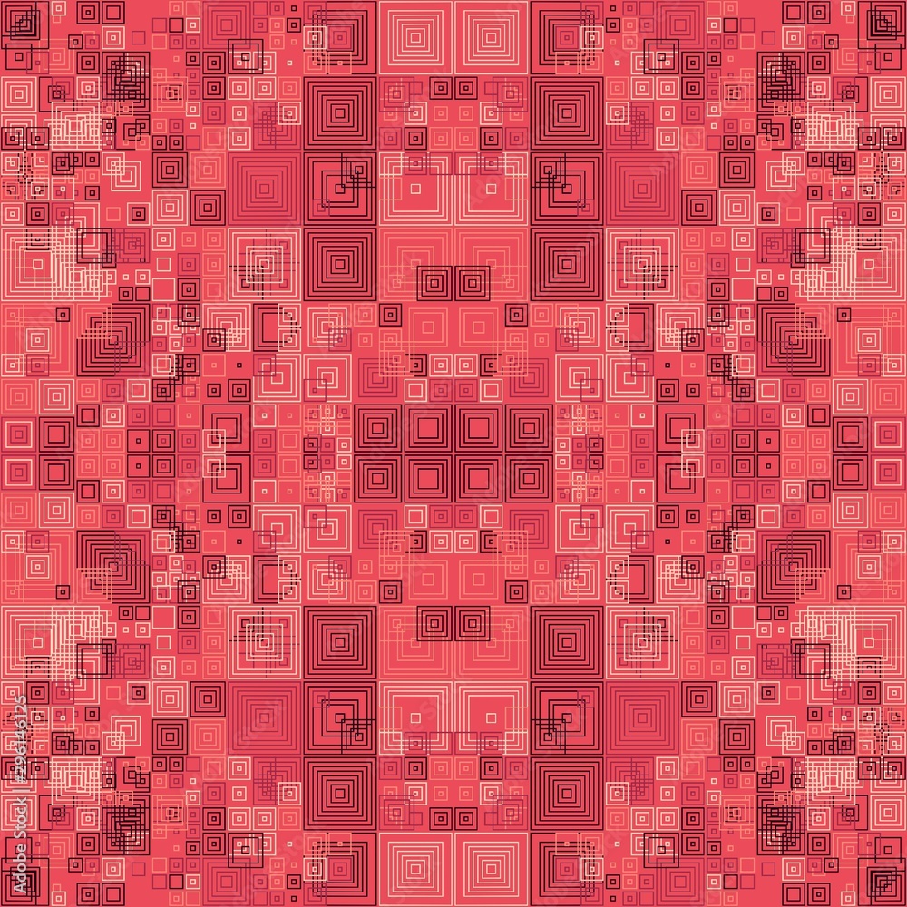 Fototapeta premium Abstract Symbols Random Distributed Pattern Computational Generative Art background illustration