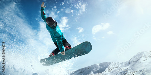 Snowboarding.