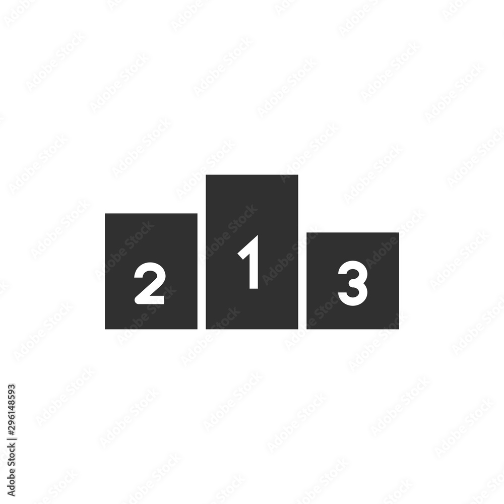 Isolated winner podium flat vector design Isolated winner podium flat vector design