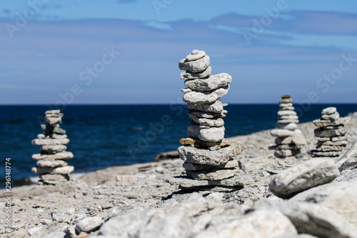 Coastal landscape in Estonia. Osmussaare island photo