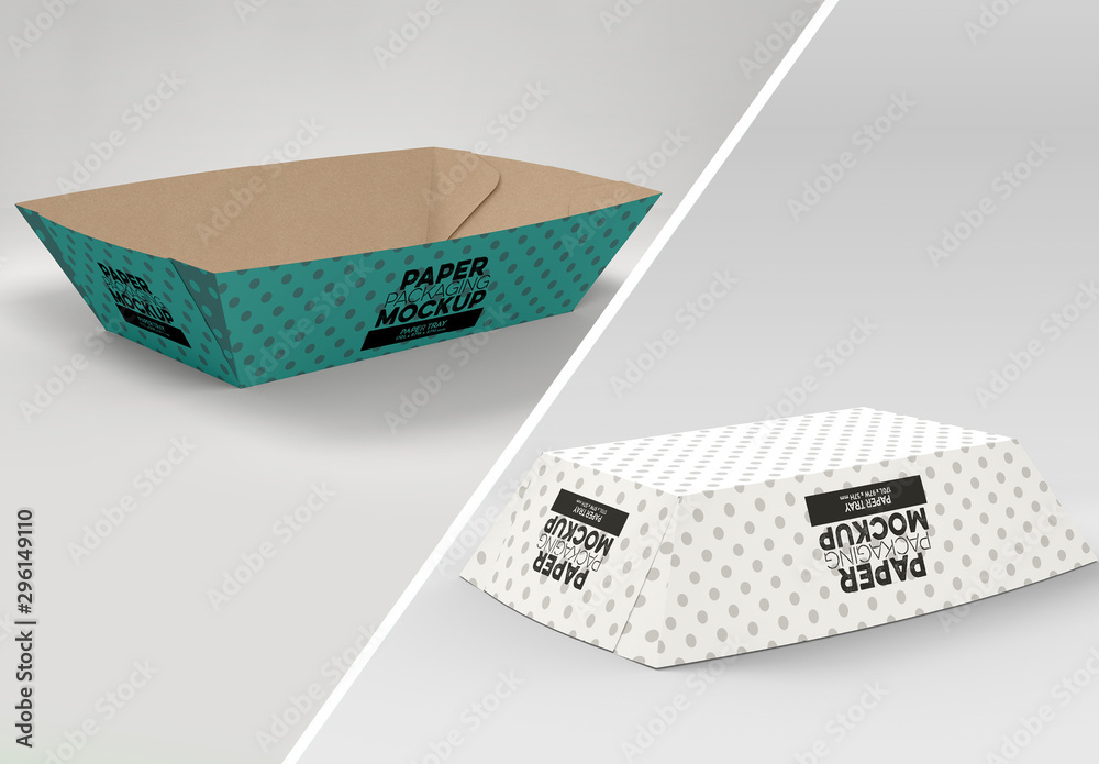 Paper Tray Mockup Stock Template Adobe Stock