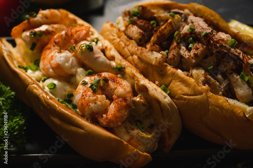 Close up Shrimp roll and Crab roll easy fast food
