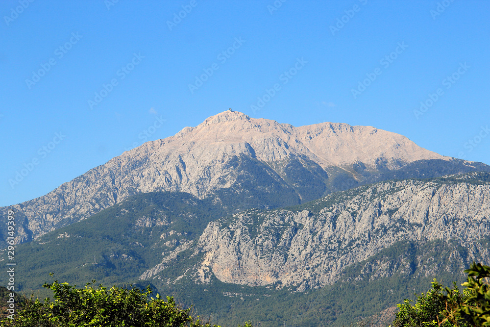view of Mount Tahtaly from the side of Kemer