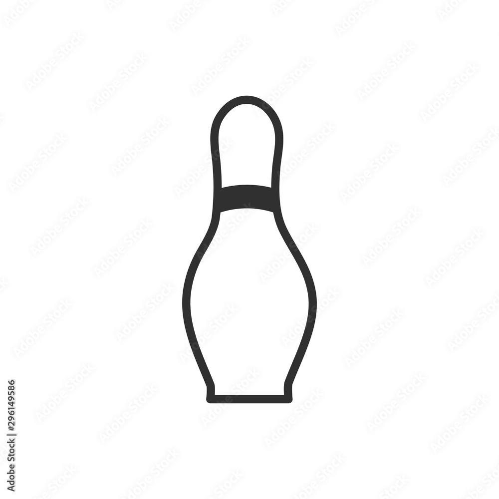 Isolated bowling pin sport flat vector design Isolated bowling pin sport flat vector design