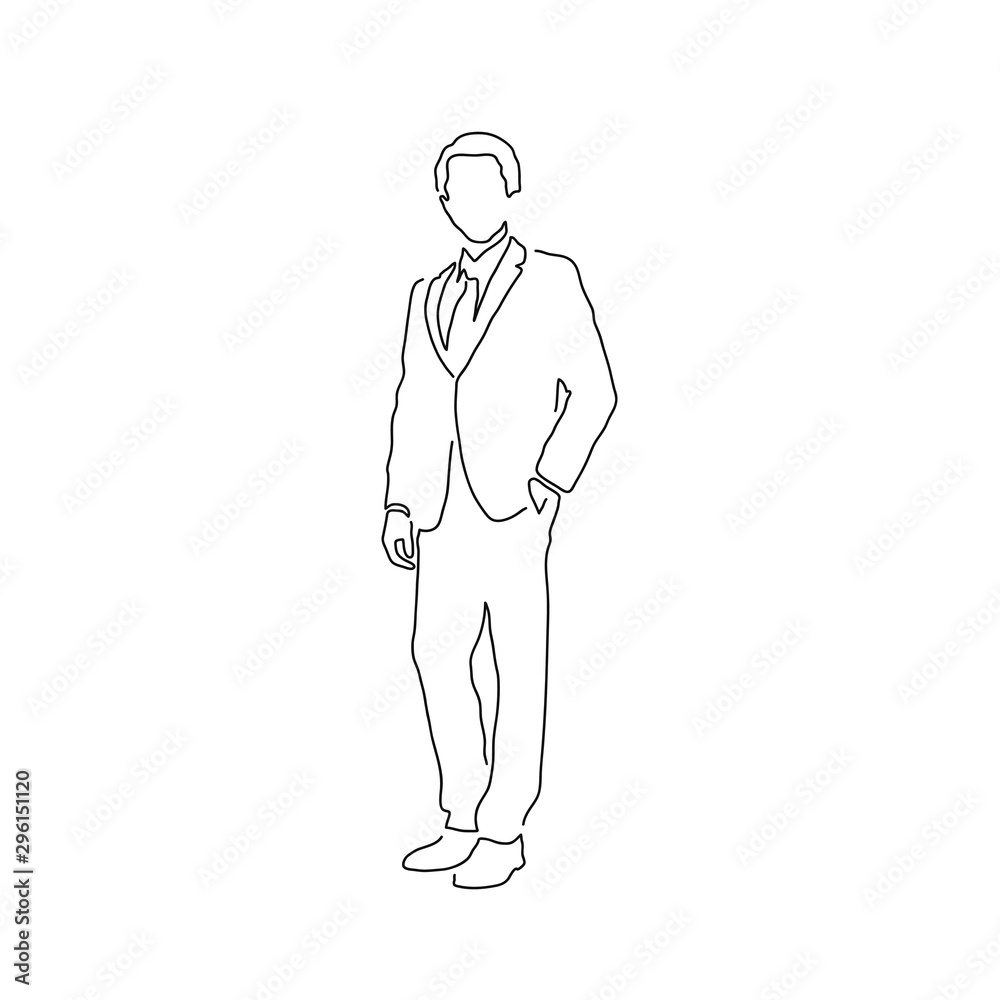 Business people line drawing, vector illustration design. Technology objects collection. Business people line drawing, vector illustration design. Technology objects collection.