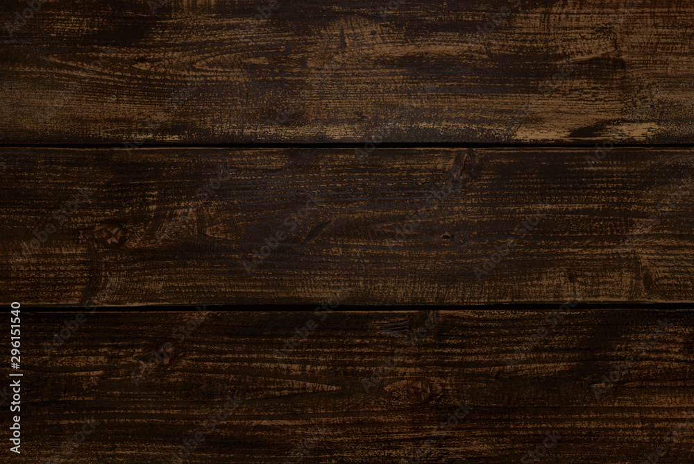 Fototapeta premium Old Vintage dark brown wooden table background (high details)